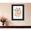 HomeRoots Peachy Petals Black Framed Print Wall Art - 2 of 4
