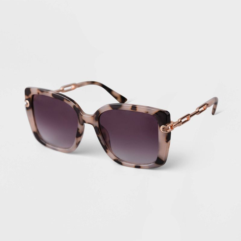 Women&#39;s Tortoise Shell Oversized Square Sunglasses - A New Day&#8482; Tan, 2 of 3