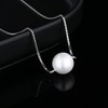 18K White Gold Faux Pearl Box Chain Pendant necklace - 3 of 3