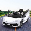 Kids Electric Car 12V with Remote Control, LED Lights & Music, Licensed Lamborghini Battery Ride-On Toy for Boys & Girls, Smooth Start Design - 2 of 4