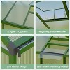 8x10 Ft Greenhouse, Polycarbonate Greenhouse with Adjustable Roof Vent for Outdoors, Aluminum Large Walk-in Greenhouse for Outside Garden, Backyard, - 3 of 4