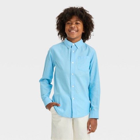 Boys' Long Sleeve Button-down Shirt - Cat & Jack™ White S : Target