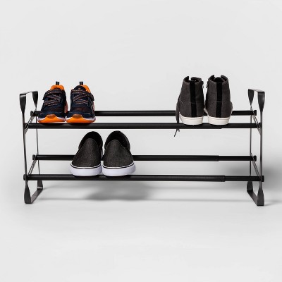 2 Tier Expandable Shoe Rack Gunmetal - Room Essentials&#8482;