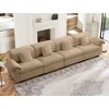 NicBex 154.7 Inch Velvet Storage Couch,4-Seater Deep Seat Sofa with Fluffy Armrest Pillows for Living Room,Small Space,Office,Apartment - 2 of 4