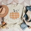 Simply Sage Market Women's Graphic Sweatshirt Orange Plaid Pumpkin - 3 of 4