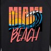 Women's - Instant Message - Miami Beach Lightweight French Terry Wide Neck Long Sleeve Graphic Shirt - 2 of 4