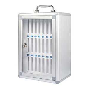 Kore Design Cell Phone Storage Wall Mount Aluminum Lock Box, 24-Slot - 1 of 3