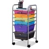 Tangkula 6 Drawer Scrapbook Paper Organizer Rolling Storage Cart for Office School Multicolor - 3 of 4