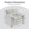 Grungis 38" Oversized Accent Chair with Thick Comfort Cushions,Chenille Lounge Chair with High Back & Wide Seat for Bedroom,Reading Room,Office - 3 of 4