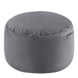 FONTOI Bean Bag Chair for Adults, Foam Filled Furniture with Soft Removable Cover, Comfy Kids Sofa for Living Room Dorm, Dark Gray, 48"*25.9"*48" - 1 of 4