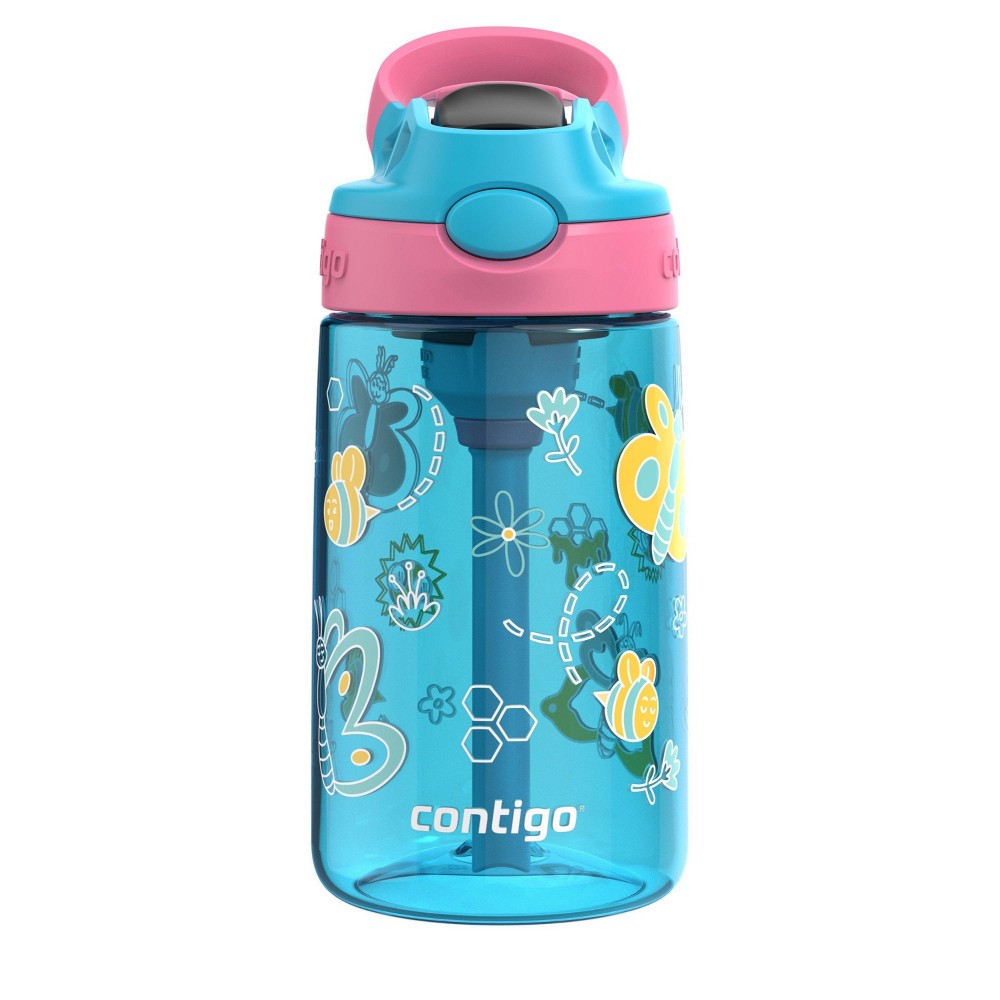 Photos - Baby Bottle / Sippy Cup Contigo 14oz Kids' Water Bottle with Redesigned AutoSpout Straw Blue Raspb 
