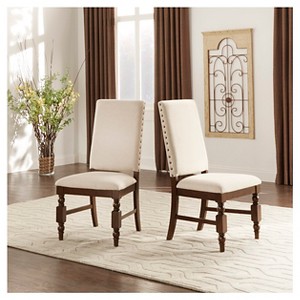 Set of 2 Fitzgerald Nailhead Accent Side Dining Chair - Inspire Q - 1 of 4