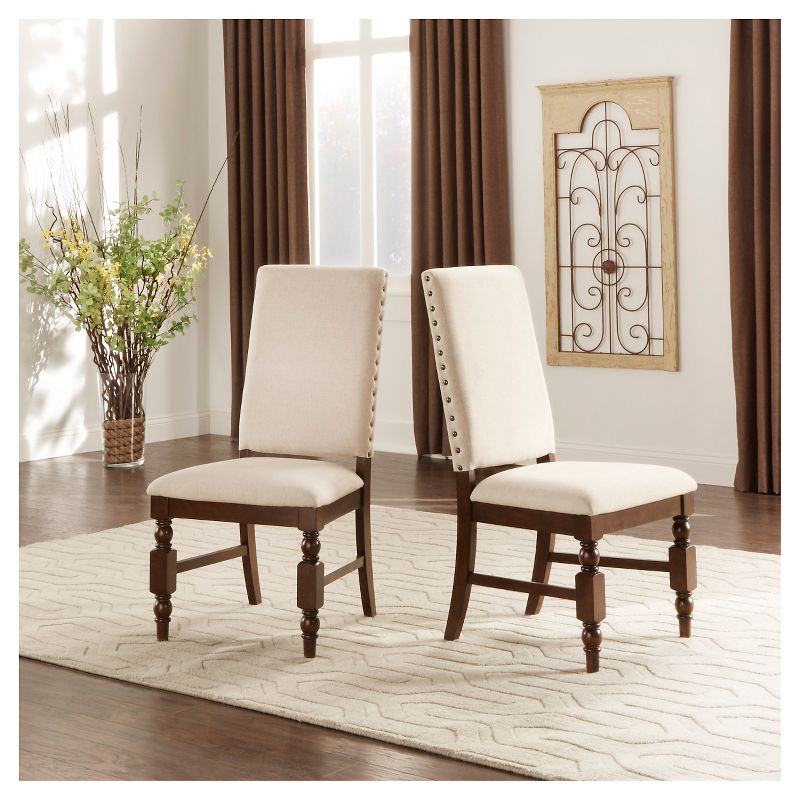Set of 2 Fitzgerald Nailhead Accent Side Dining Chair - Inspire Q, 4 of 5