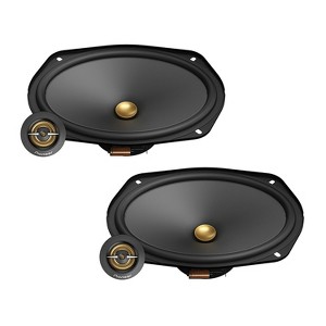 Pioneer® TS-A6901C 6-In. x 9-In. 450-Watt 2-Way Component Speakers Black and Gold, Max Power 2 Pack - 1 of 4