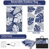 Outdoor Straw Plastic Rug, Lightweight Reversible Patio Rug, Folding Portable Deck Area Carpet, Large Floor Mat for Backyard Garden Camping Picnic - 4 of 4