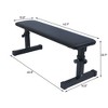 SEVOBAL Home Gyms Flat Weight Bench Home Dumbbell Stool Home Fitness Strength Training Bench Comfortable Design, Black, 40.8"*16.8"*21" - 3 of 4