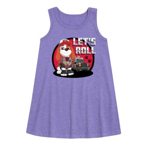 - Paw Patrol - Let's Roll Al Graphic Sleeveless Aline Dress - 1 of 4