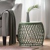 Stylish and Durable Outdoor Iron Side Table with Lattice Design – Lightweight, Weather-Resistant, No Assembly Required-Coolbibila - 3 of 4