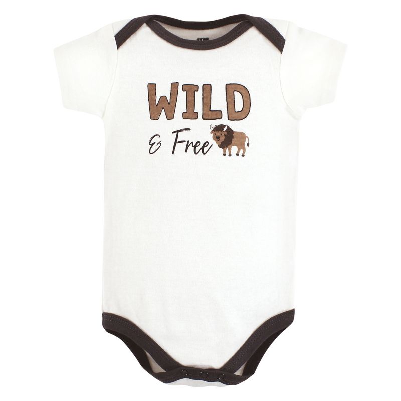 Hudson Baby Cotton Bodysuits, Wild Buffalo, 5 of 10