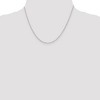 Black Bow Jewelry 1.5mm Rhodium Plated Sterling Silver Rolo Chain Necklace, 18-20 Inch - 2 of 4