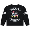 Ladies Mickey & Minnie Mouse Shirt - Mickey & Minnie Mouse - Disney Mickey & Minnie Long Sleeve Varsity Stripe Sleeve Athletic Tee - 2 of 4