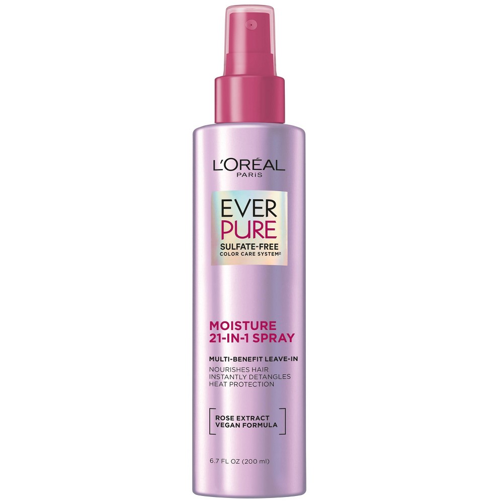 Photos - Hair Styling Product LOreal L'Oreal Paris EverPure 21-in-1 Leave In Conditioner Spray - 6.8 fl oz 