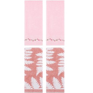 REGALWOVEN 4 Pcs Soft Absorbent Decorative Hand Towels for Bathroom Kitchen 13 x 29 Inch - 1 of 4