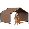 Outdoor Dog Shade Shelter with Steel Frame,Portable Water Resistant Dog House Canopy for Camping,Patio,Garden,Backyard - LAOTIES - 4 of 4