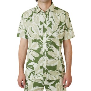 Precedent Men's Floral Short Sleeve Button-Down Shirt and Short Matching Set - 1 of 4