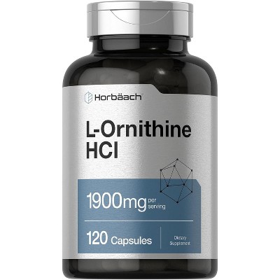 Horbaach L Ornithine 1900mg | 120 Capsules