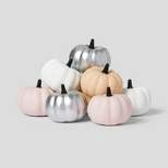 8ct Bootiful Painted Pumpkins Halloween Decorative Sculpture Set - Hyde & EEK! Boutique™