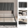 Upholstered Platform Bed Frame with Adjustable Headboard, Modern Mattress Foundation, Wooden Slats Supports, No Box Spring Needed - 2 of 4