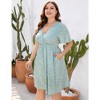 LXT-Plus Size Summer Dress A-Line Swing Floral Party Midi Dresses - 2 of 4
