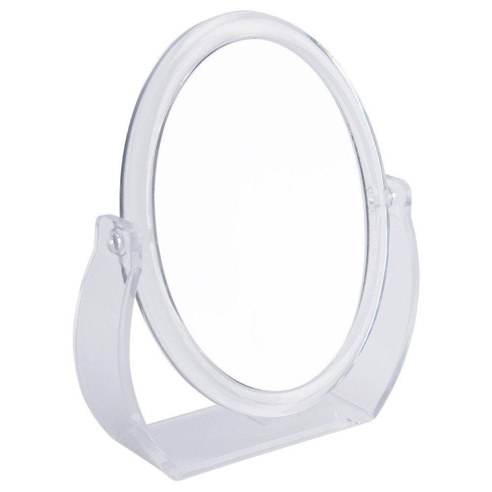 Home Details 8" Vanity Rubberized 1X-10X Magnification Mirror Clear : Microfiber, Machine Washable, Non-Slip Backing
