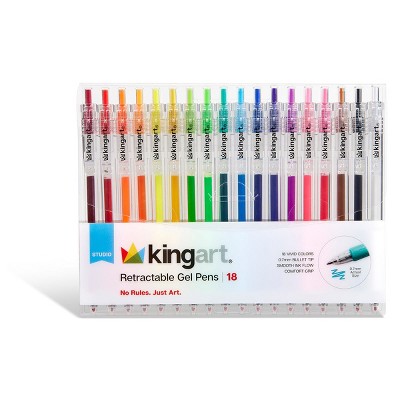 KINGART Retractable Gel Pens 18 Colors