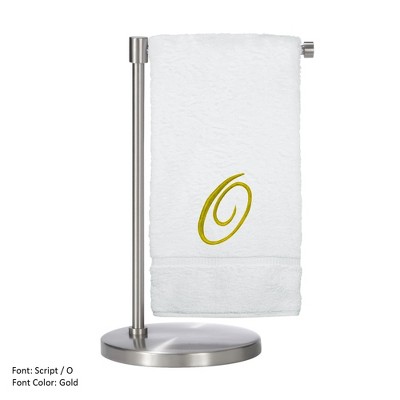 BC BARE COTTON Monogrammed Bath Towel, Personalized Gift, 27 x 54 inches - Set of 2 - White - Gold Script