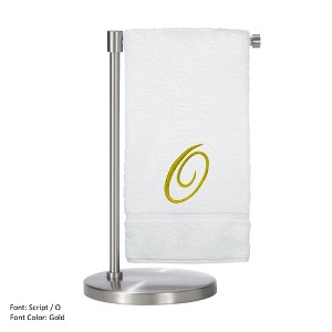 BC BARE COTTON Monogrammed Bath Towel, Personalized Gift, 27 x 54 inches - Set of 2 - White - Gold Script - 1 of 1