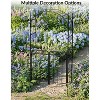 8 FT Steel Garden Arbor with Gate, Wedding Arch Trellis for Climbing Plants, Roses & Ivy, Outdoor Metal Archway for Lawn, Backyard & Garden, Black - 2 of 4