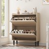 Shoe Cabinet for Entryway, Hidden Shoe Organizer with 2 Flip Drawers - 3 of 4