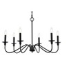 Elegant Lighting Rohan 30 inch chandelier in matte black - 3 of 4