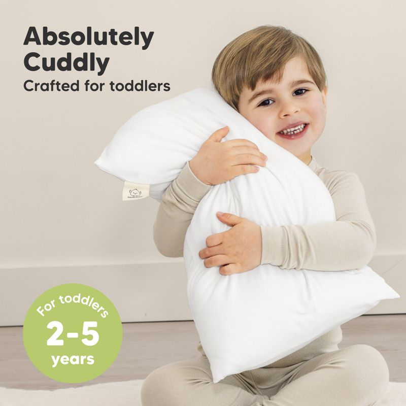 KeaBabies Cuddly Toddler Pillow with Pillowcase, 13X18 Kids Pillow for Sleeping, Small Travel Pillows, Nursery Pillow, 2 of 10