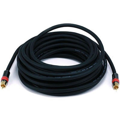 Monoprice High-quality Coaxial Audio/Video Cable - 35 Feet - Black | RCA CL2 Rated, RG6/U 75ohm (for S/PDIF, Digital Coax, Subwoofer & Composite