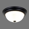 Yosemite Home Decor 2 Light Flushmount in Flat Black Finish with White Glass - 3 of 4