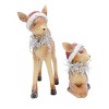Transpac Brown Deer Figurines Set of 2 with Tinsel for Christmas Tabletop Decor Indoor Use Gift Giving and Hostess Gifts - 3 of 4