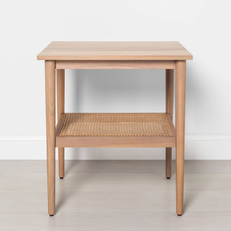 Wood & Cane Accent Side Table - Hearth & Hand™ with Magnolia, 4 of 15