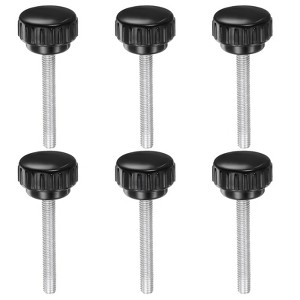Unique Bargains Plastic Threaded Bolt Knurled Clamping Knob Thumb Screws 6 Pcs - 1 of 4