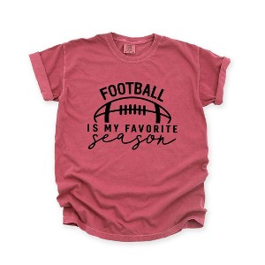 Simply Sage Market Women's Football Is My Favorite Season Ball Short Sleeve Garment Dyed Tee - 1 of 4
