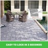 10 PCS Interlocking Deck Tiles Checker Pattern, 12" x 12" Light Gray Square Acacia Hardwood Outdoor Flooring for Patio, Bancony, Pool Side - 4 of 4
