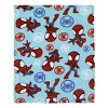 NoJo Marvel Spidey Light Blue, Red and White Super Soft Plush Toddler Blanket - 3 of 4