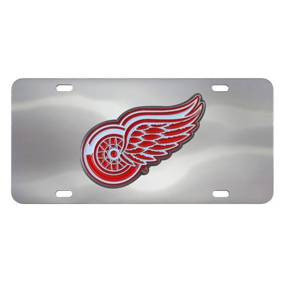 NHL Detroit Red Wings Stainless Steel Metal License Plate